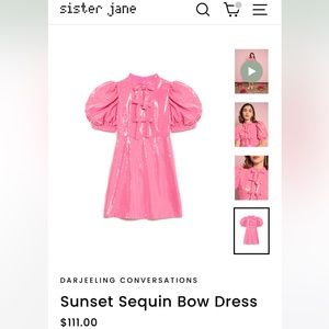 SOLD OUT NWT Sister Jane Sunset Sequin Bow Dress